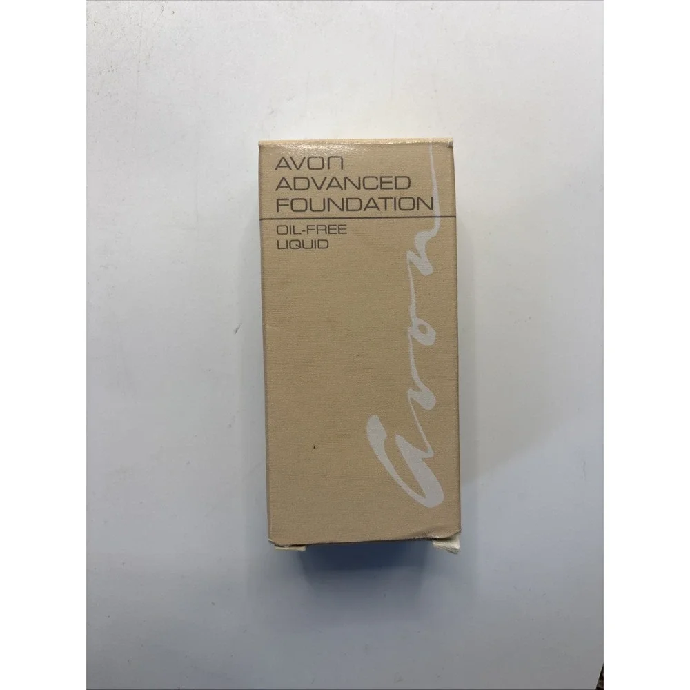 Vintage Avon Advanced Foundation Oil Free Liquid Porcelain Beige NOS Lot Of 4